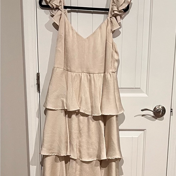 Altar'd State Cream Ruffle Dress - Picture 1 of 5